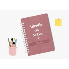 Agenda planner da noiva personalizada com nome Rosê Rosa