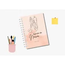 Planner Agenda da noiva personalizada com nome - Rosa noivos