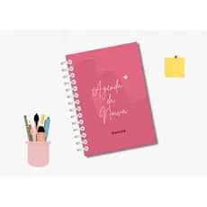 Planner Agenda da noiva personalizada com nome - Rosa casal