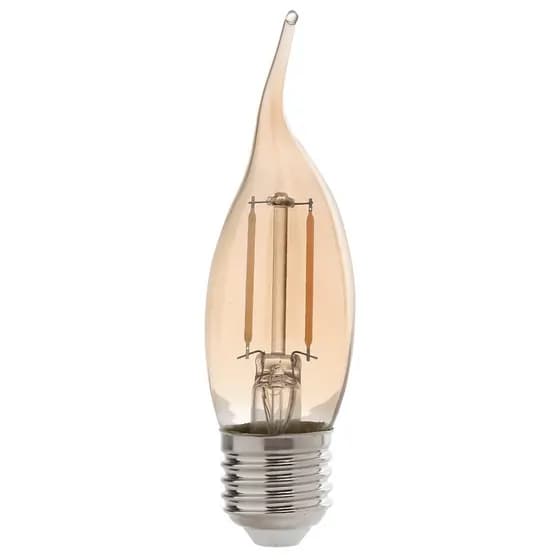 Lâmpada Led Retrô Vela Chama 2w 2200k E27 Âmbar Avant
