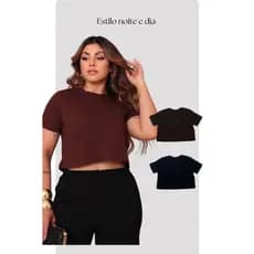 Kit 2 Croppedd T-shirt Básico Versátil