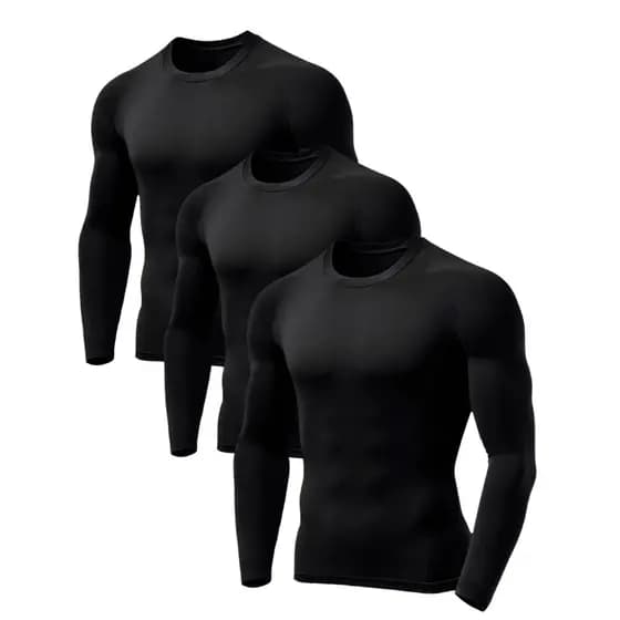 Kit 3 Camisas Térmica Masculina Manga Longa UV50+