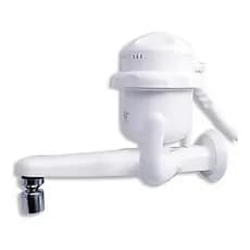 Torneira Elétrica Fame Parede Reta Cozinha 220v 5400w Quente Acabamento Branco Frequência 60 Hz
