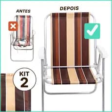 Refil Para Cadeira de Praia Original Sol Kit 2 Unidades