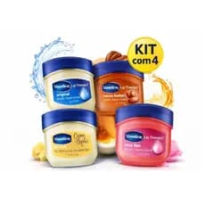 Kit 4 vaseline Lip Rosy + Creme Brulee + Tradicional + Cocoa Butter 7g Todos sabores