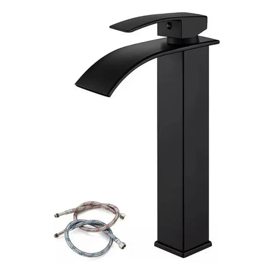 Yesop Torneira Banheiro Cuba Alta Y-098 Torneira Para Banheiro Preto Fosco