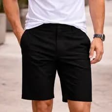 Bermuda Alfaiataria Masculina Shorts Sporte Fino Slim Shorts de Linho Com Bolso Embutido 38 ao 48