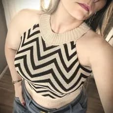 Blusa feminina Cropped Modal Top Vanusa Modal Premium Estilo e Elegância