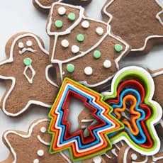 Cortador de Biscoitos Boneco Árvore de Natal Pasta Americana Confeitaria Artigo de Cozinha