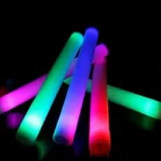 KIT C/20 Bastão de Led Colorido 48CM Game Brinquedos Carnaval Festa Formatura Espuma Casamento Neon