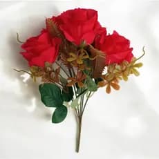 Buquê de Rosas Noiva 30CM Casamento Debutante Flores Plantas Artificial - 531