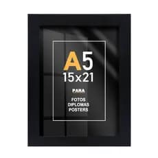 Porta Retrato 15x21 A5 com Gravata Molduta em Madeira Vidro