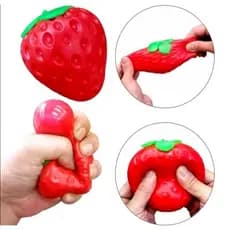 Squish Morango Fidget Toy Anti Stress