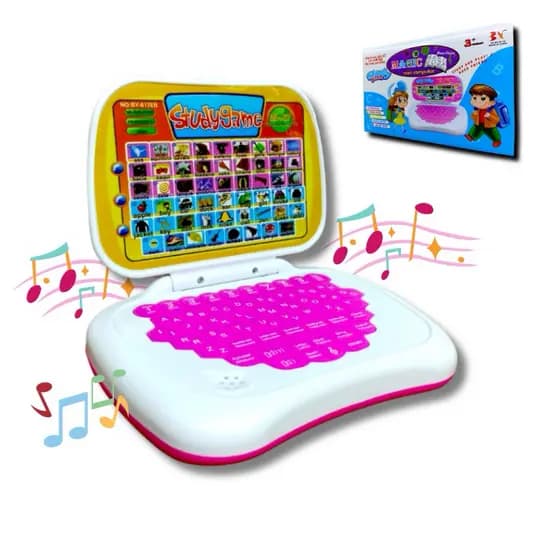 Notebook De Brinquedo Laptop Infantil Musical Com Luz Educativo