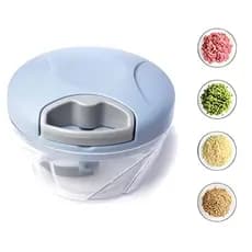 Mini processador de alimentos manual 500ml 3 lâminas