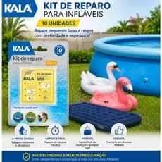 Kit Reparo para  Infláveis Piscina Colchão Tampa Furo 10un Kala