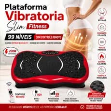 Plataforma Vibratória Slim Fitness Anti Celulite 99 Velocidades Controle Remoto 110V