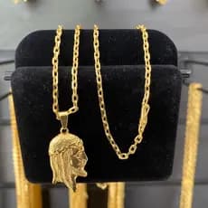 Cordão cadeado 3mm/ 70cm de LIGA MOEDA ANTIGA com banho de ouro