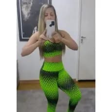 Conjunto Fitness Feminino Calça Legging e Top Academia