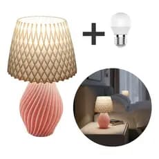 Abajur Luminária De Mesa Sala Quarto Moderno Com Lâmpada