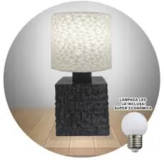 Abajur Luminária Criativa De Mesa Quarto Moderno Com Lâmpada