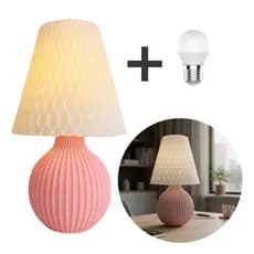 Abajur Luminária Redonda Moderno Decoração Quarto Sala Com Lâmpada