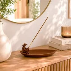 Incensário Porta Incenso Barco Zen Pescador Decorativo Minimalista