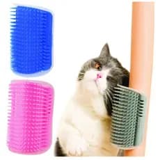 Escovadeira Escova Pet Tira Pelos Gato Catnip Parede Massagem Brinquedo Coçador pronto entrega ga-70 RJ