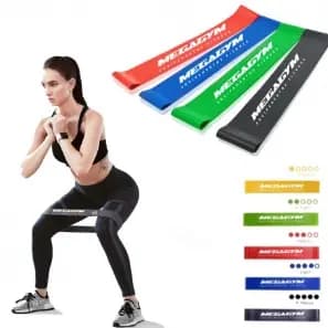 Kit 5 Elástico Treino Mini Band Faixa Elástica de Resistência Mini Band para Treino Yoga Pilates Treino Academia MusculaçãoKA-1120