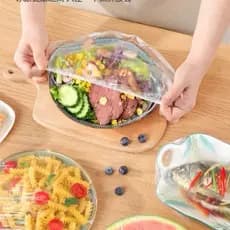 Kit com 100 Unidades de Tampa De Plástico descartável para alimento  GA-325