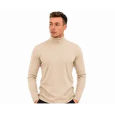 Blusa Masculina Cacharrel Canelada Gola Alta – Malha Premium Casual Social Inverno 2026