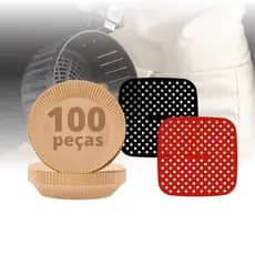 Kit 2 Tapete Forro Silicone Air Fryer Fritadeira Bpa Free Quadrada Mais 100 Forma De Airfryer