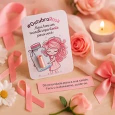 Lembrancinha/Mimo Capsula de mensagen.Otubro Rosa
