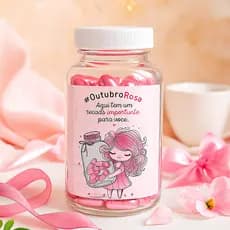 Outubro Rosa- Capsulas com mensagens de autocuidado/ Pilulas  com mensagens. Mimo para consultorios ou estudos