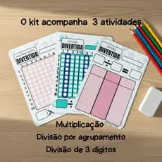 Multiplicação e Divisão Divertida | Recurso Pedagógico reutilizável  lúdico plastificado com caneta