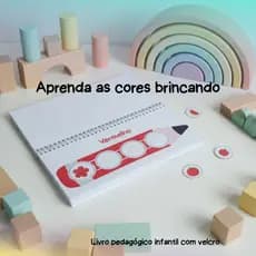Livro das Cores Infantil | Recurso Pedagógico Lúdico Montessori com Velcro