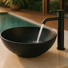 Cuba para Pia sobrepor 30cm Preto com Cobre ou Preto