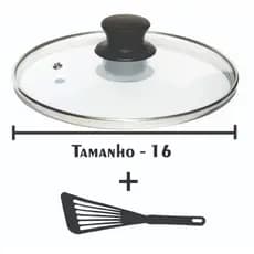 Tampa de panela de vidro+ espatula