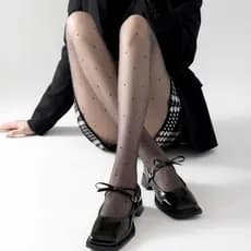 Meia Calça Poa Bolinha Fio 20 Fina Feminina Estilosa Tendência Moda 2025 Inverno Primaveira
