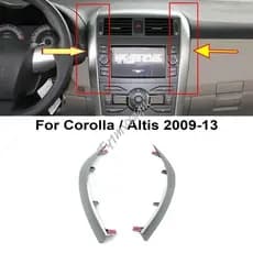 2Pcs Tira De Cobertura Do Painel De Instrumentos Para O Toyota Corolla Altis 2009 2010 2011 2012 2013 Peças De Estilo De Carro De Controle Central 【 】