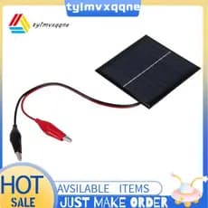 Painel Solar Policristalino Epóxi De Célula , 1W , 5.5V + Clipe Para Carregar Sistema De Bateria De 3.7V , Brinquedo , E