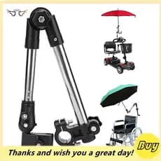 Suporte De Montagem De Guarda-Chuva Ajustável Para Bicicletas , Cadeiras De Rodas E Carrinhos Com Acessório Guiador