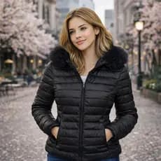 Jaqueta Blusa Feminina Bobojaco Puffer Forrada Impermeável Inverno