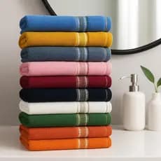 Novidade Jogo 05 Toalhas De Banho Ouro Luxo 100% Algodão Premium Alta Absorção Gramatura 420g