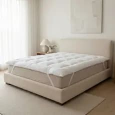 Pillow Top Protetor de Colchão 400 Fios Macio King / Queen / Casal / Solteiro - Branco Capa Colchão Algodão Hotelaria