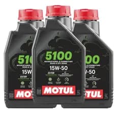 3 Litros Óleo De Motor Motul 5100 15w50 4t Semi Sintético Ktm Bmw Suzuki Ducati