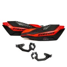 Protetor de Mão Circuit Dakar Vermelho c/ Carbono Universal Big Trail, Off Road, Urbanas