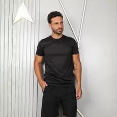 Camiseta Masculina Dry Fit UV 30 Manga Curta Lisa Verão Tradicional Esportes Dia a Dia Fresco Leve
