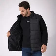 Jaqueta Corta Vento Impermeável Maculina Capuz Removível Bolso Zíper Esportes Bobojaco