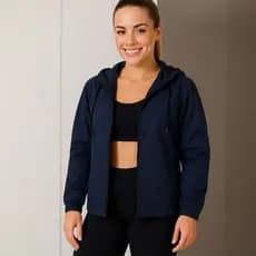 Corta Vento Feminina Jaqueta Nylon Impermeável Corrida Esporte Fresco Varias Cores com Capuz